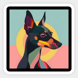 Retro Manchester Terrier: Pastel Pup Revival Sticker